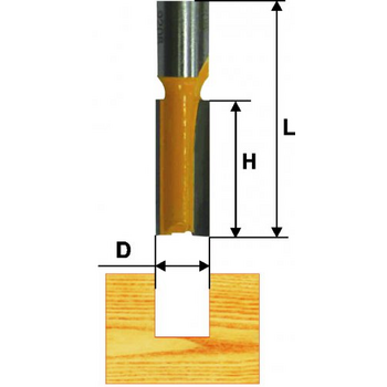 Фреза пазовая прямая d16*Н51*12